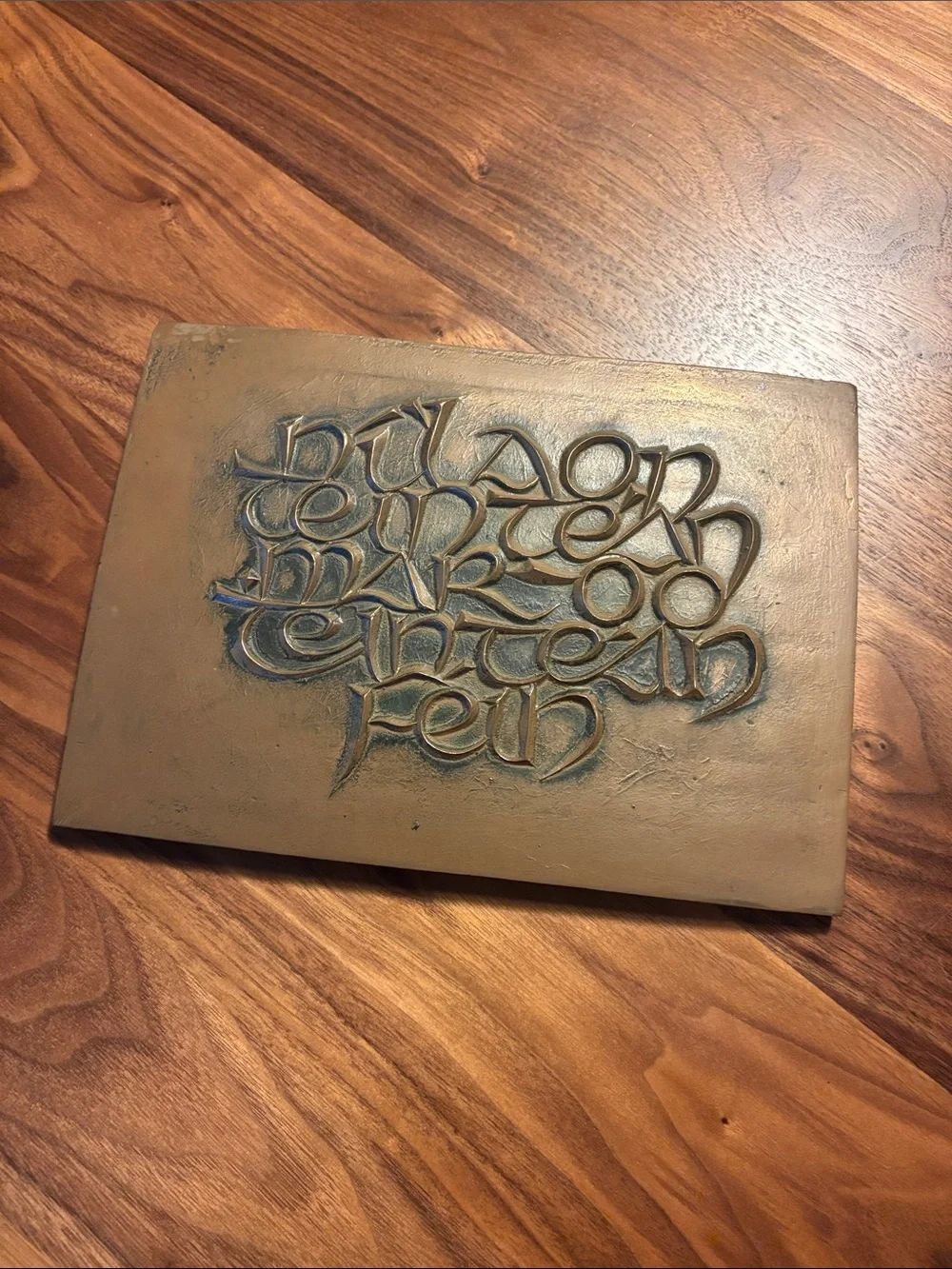 Wild Goose Studio Irish proverb wall plaque is cast in bronze
